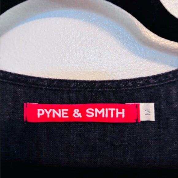 Pyne & Smith 100% linen medium length sleeves with half button front dark blue - Picture 5 of 5